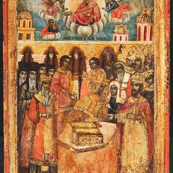 La Sainte Ceinture, icône de l'église de la Dormition de Marseille (après restauration)