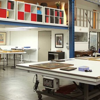 L'atelier de conservation-restauration d'œuvres peintes dans les locaux du 16 Ter à Nantes