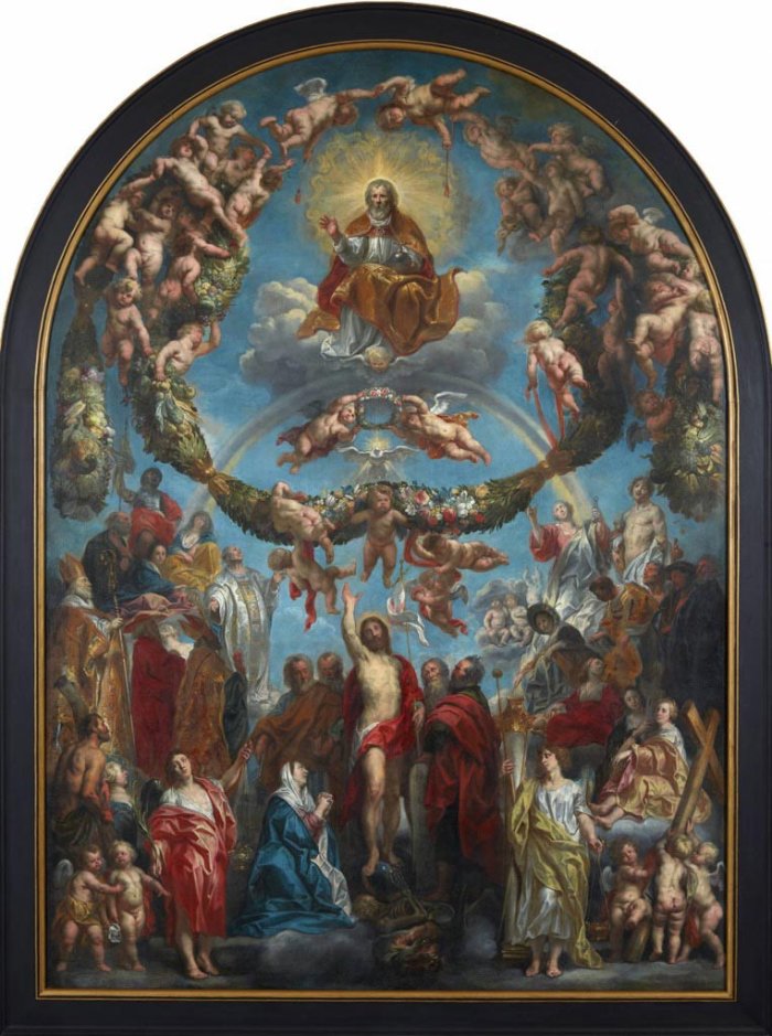 La Trinité entourée de saints restaurée